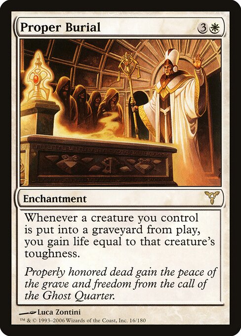 Proper Burial - Dissension Magic card
