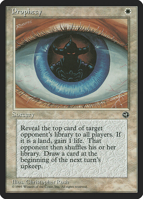Prophezeiung (Prophecy) - Homelands (#11) - Illustrated by Christopher Rush - Magic: The Gathering Card