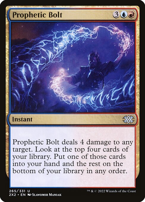 Prophetic Bolt - Double Masters 2022 (#265) - Illustrated by Slawomir Maniak - Magic: The Gathering Card