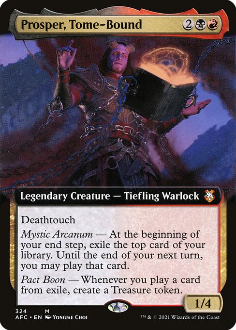 Prosper, Tome-Bound - Forgotten Realms Commander (#324) - Illustrated by Yongjae Choi - Magic: The Gathering Card
