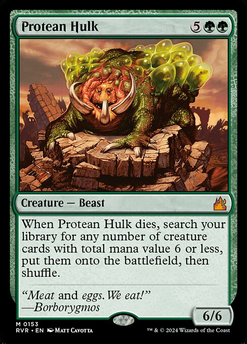 Protean Hulk - Ravnica Remastered (#153) - Illustrated by Matt Cavotta - Magic: The Gathering Card
