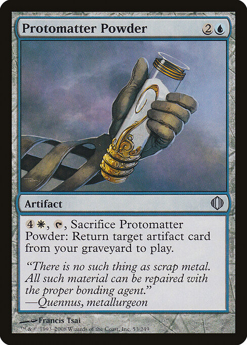 Urmaterie-Pulver (Protomatter Powder) - Shards of Alara (#53) - Illustrated by Francis Tsai - Magic: The Gathering Card