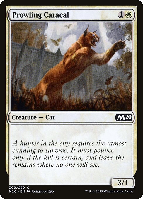 Prowling Caracal - Core Set 2020 Magic card