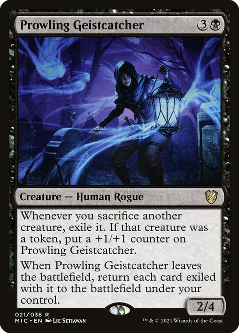 Prowling Geistcatcher - Midnight Hunt Commander (#21) - Illustrated by Lie Setiawan - Magic: The Gathering Card