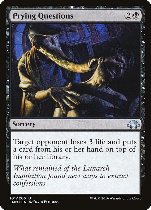 Prying Questions - Eldritch Moon Magic card