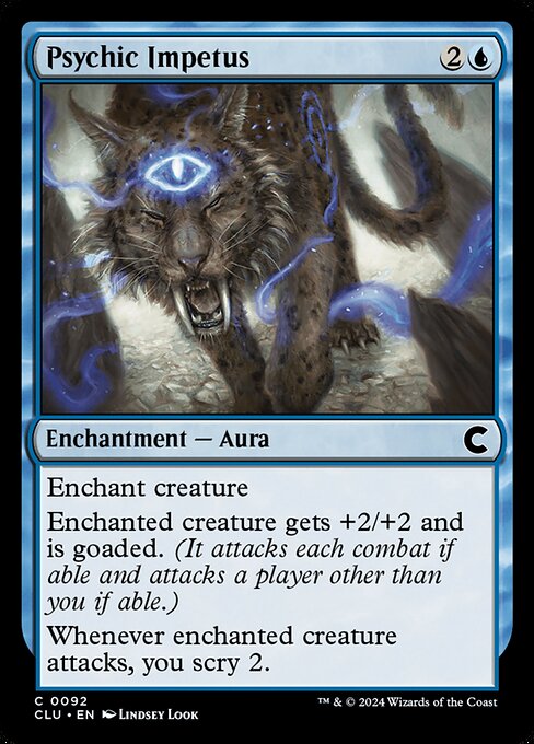 Psychic Impetus - Ravnica: Clue Edition (#92) - Illustrated by Lindsey Look - Magic: The Gathering Card