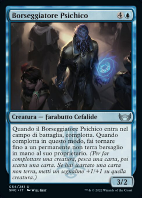 Borseggiatore Psichico (Psychic Pickpocket) - Streets of New Capenna (#54) - Illustrated by Will Gist - Magic: The Gathering Card