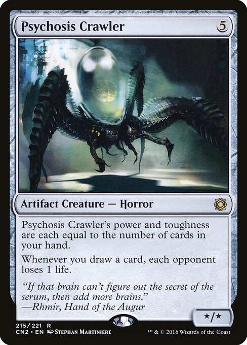 Психозная Тварь (Psychosis Crawler) - Mirrodin Besieged (#126) - Illustrated by Stephan Martiniere - Magic: The Gathering Card