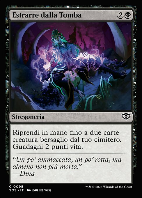 Estrarre dalla Tomba (Pull from the Grave) - Secrets of Strixhaven (#95) - Illustrated by Pauline Voss - Magic: The Gathering Card