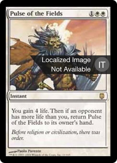 Pulsation des Champs (Pulse of the Fields) - Darksteel (#11) - Illustrated by Paolo Parente - Magic: The Gathering Card
