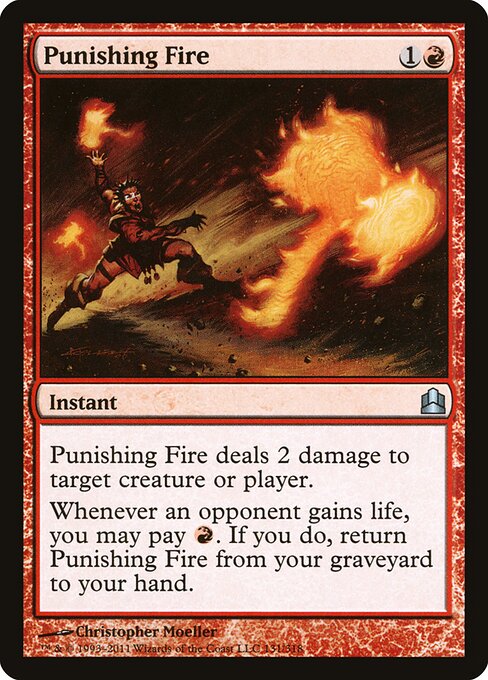Punishing Fire - Commander 2011 (#131) - Illustrated by Christopher Moeller - Magic: The Gathering Card