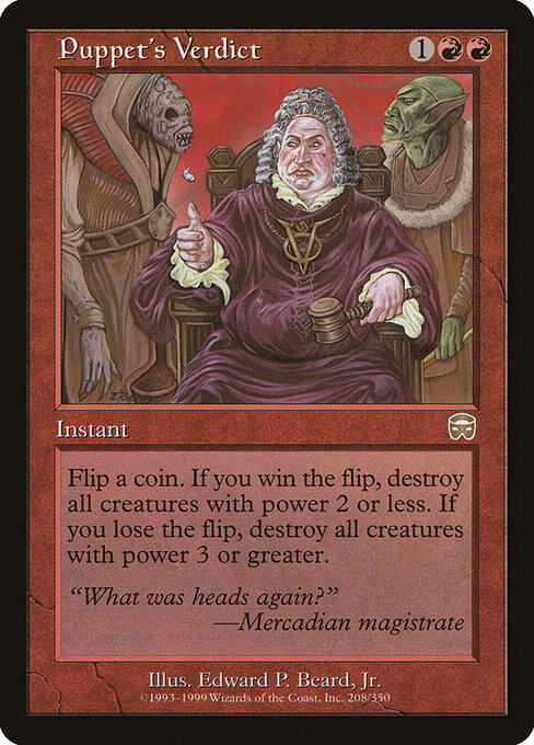Puppet's Verdict - Mercadian Masques Magic card