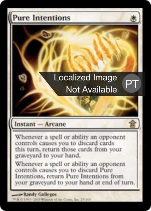 Intenções Puras (Pure Intentions) - Saviors of Kamigawa (#25) - Illustrated by Randy Gallegos - Magic: The Gathering Card