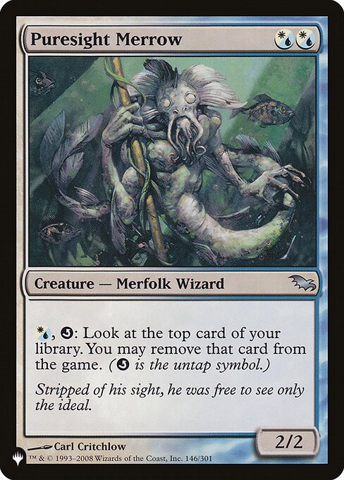 Ясновидящий Мерроу (Puresight Merrow) - Shadowmoor (#146) - Illustrated by Carl Critchlow - Magic: The Gathering Card