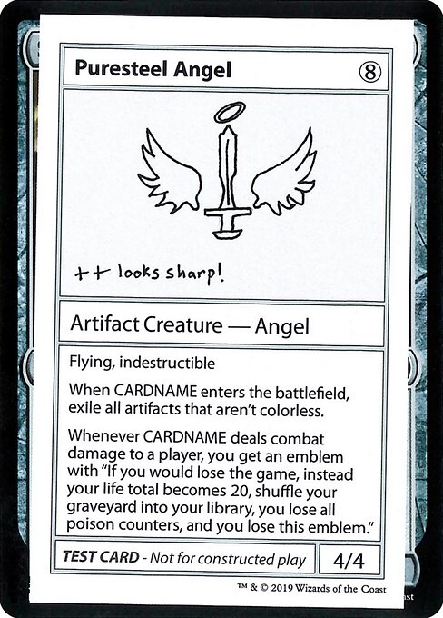 Puresteel Angel - Mystery Booster Playtest Cards 2021 (#109) - Illustrated by Lukas Litzsinger - Magic: The Gathering Card