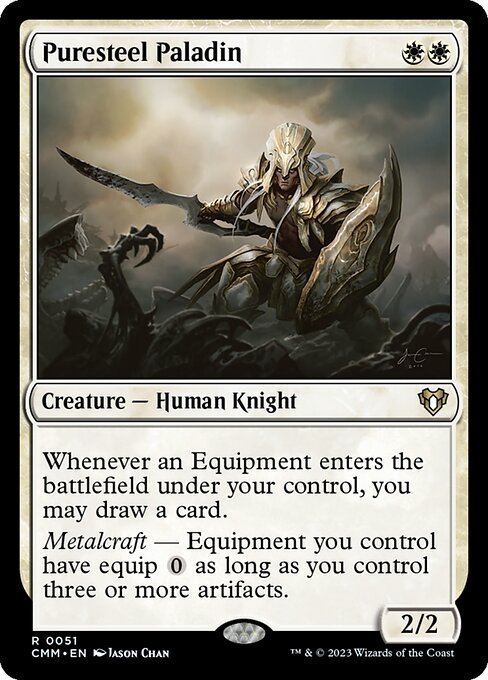 Puresteel Paladin - Commander Masters (#51) - Illustrated by Jason Chan - Magic: The Gathering Card