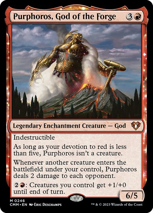 Purphoros, God of the Forge - Commander Masters Magic card