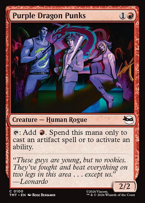 Purple Dragon Punks - Teenage Mutant Ninja Turtles Magic card