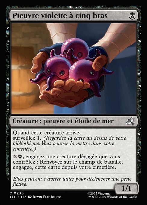 Pentapolipo Porpora (Purple Pentapus) - Avatar: The Last Airbender Eternal (#233) - Illustrated by Devin Elle Kurtz - Magic: The Gathering Card