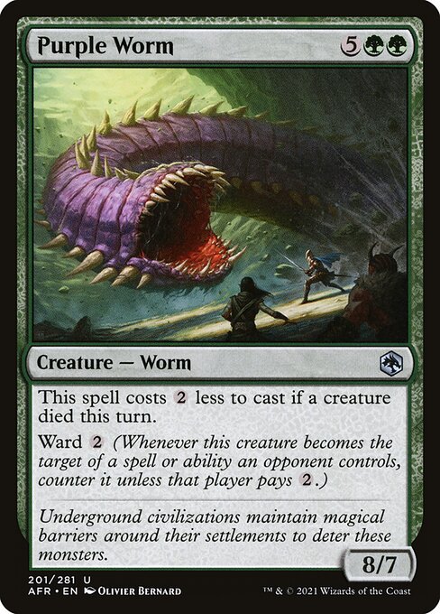 Purple Worm - Adventures in the Forgotten Realms Magic card