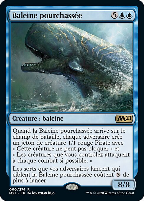 Baleine pourchassée (Pursued Whale) - Core Set 2021 (#60) - Illustrated by Jonathan Kuo - Magic: The Gathering Card
