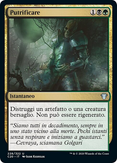 Pudrir (Putrefy) - Commander 2020 (#228) - Illustrated by Igor Kieryluk - Magic: The Gathering Card