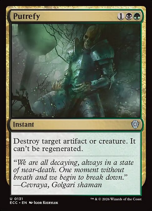 Putrefy - Lorwyn Eclipsed Commander (#131) - Illustrated by Igor Kieryluk - Magic: The Gathering Card