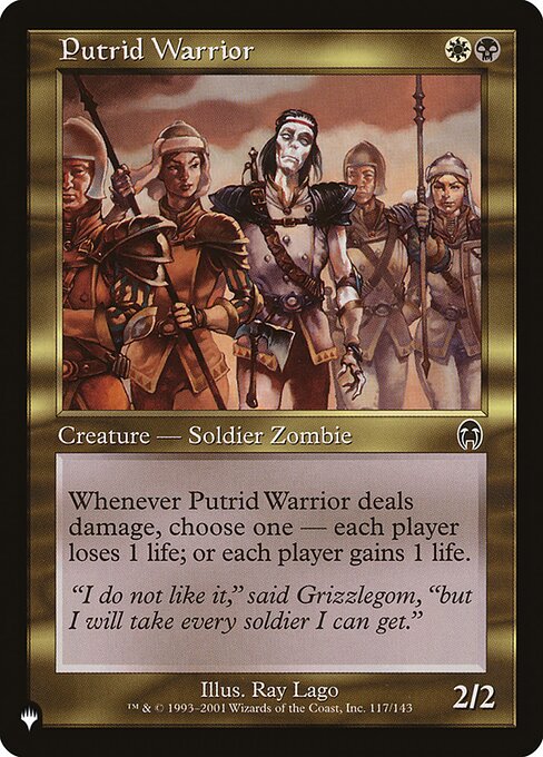 Putrid Warrior - The List (#APC-117) - Illustrated by Ray Lago - Magic: The Gathering Card