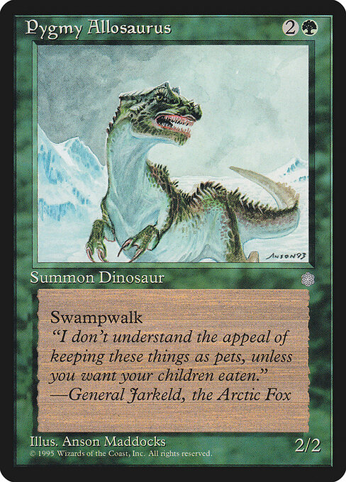 Pygmy Allosaurus - Ice Age Magic card
