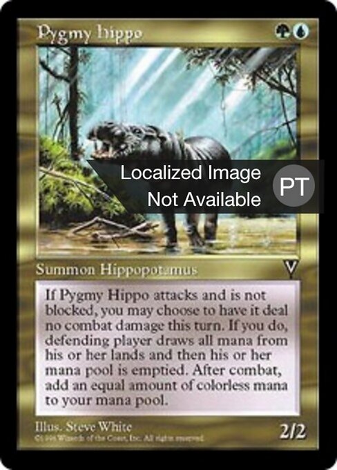 Hippopotame pygmée (Pygmy Hippo) - Visions (#133) - Illustrated by Steve White - Magic: The Gathering Card
