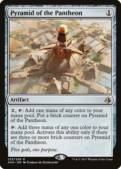 Pyramid of the Pantheon - Amonkhet (#235) - Illustrated by Florian de Gesincourt - Magic: The Gathering Card
