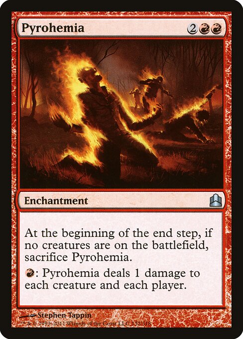 Pyrohämie (Pyrohemia) - Commander 2011 (#132) - Illustrated by Stephen Tappin - Magic: The Gathering Card