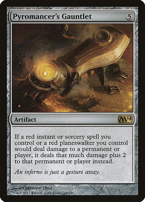 Pyromancer's Gauntlet - Magic 2014 (#214) - Illustrated by Christine Choi - Magic: The Gathering Card