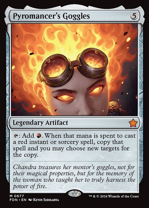 Pyromancer's Goggles - Foundations Magic card