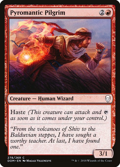 Pyromantic Pilgrim - Dominaria Magic card