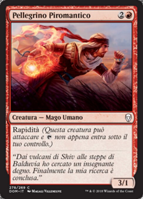 Pyromagischer Pilger (Pyromantic Pilgrim) - Dominaria (#278) - Illustrated by Magali Villeneuve - Magic: The Gathering Card