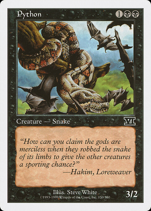 Python - Classic Sixth Edition (#150) - Illustrated by Steve White - Magic: The Gathering Card