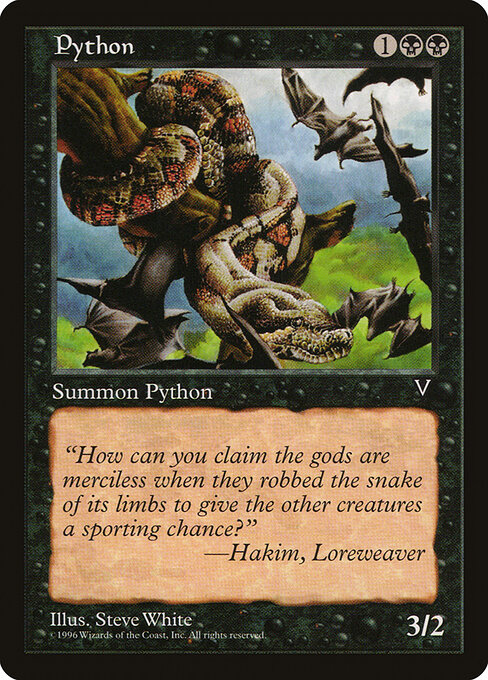 Pitone (Python) - Classic Sixth Edition (#150) - Illustrated by Steve White - Magic: The Gathering Card