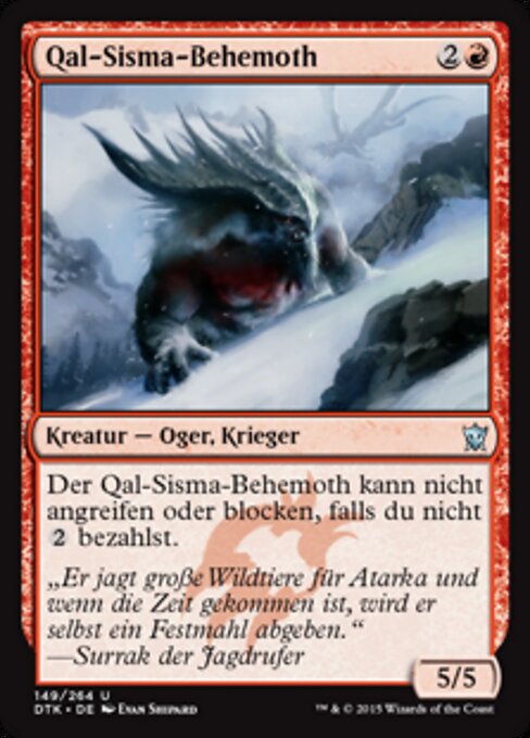 Behemoth de Qal Sisma (Qal Sisma Behemoth) - Dragons of Tarkir (#149) - Illustrated by Evan Shipard - Magic: The Gathering Card