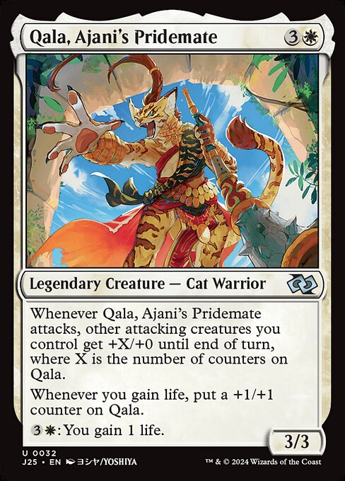 Qala, Ajani's Pridemate - Foundations Jumpstart Magic card