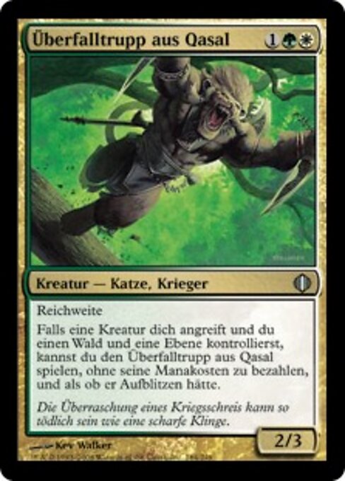Überfalltrupp aus Qasal (Qasali Ambusher) - Shards of Alara (#184) - Illustrated by Kev Walker - Magic: The Gathering Card