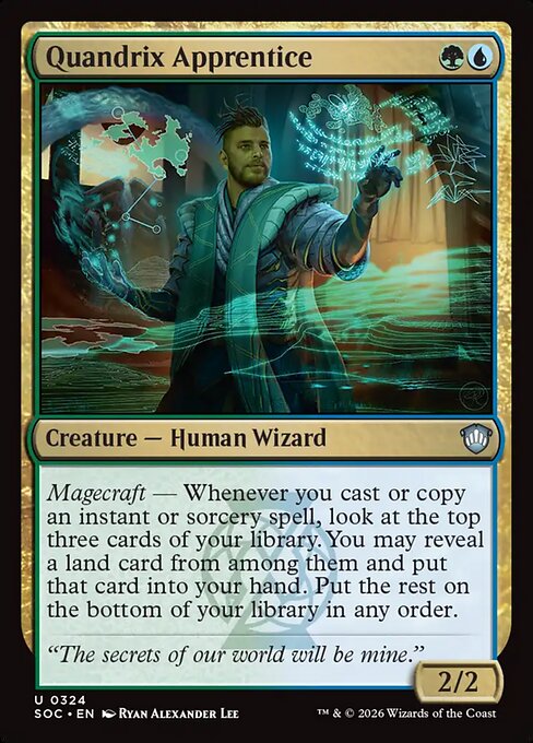 Quandrix Apprentice - Secrets of Strixhaven Commander Magic card