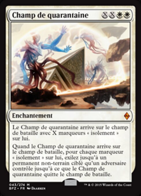 격리장 (Quarantine Field) - Battle for Zendikar (#43) - Illustrated by Daarken - Magic: The Gathering Card