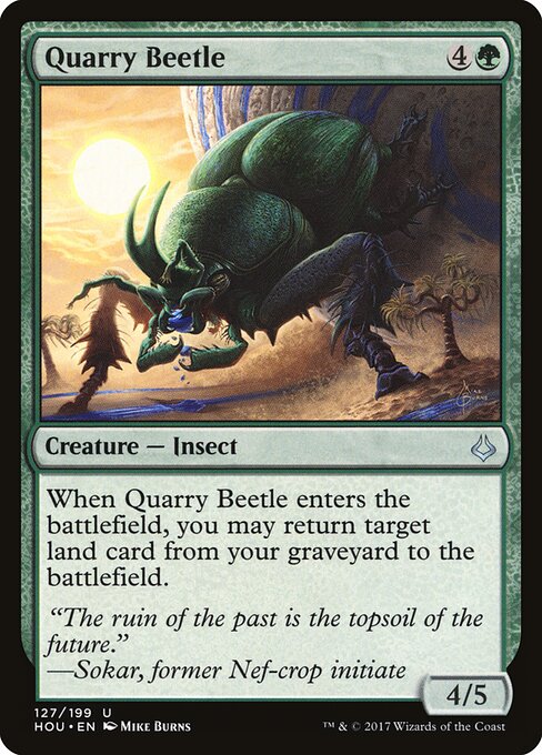 Quarry Beetle - Hour of Devastation (#127) - Illustrated by Mike Burns - Magic: The Gathering Card