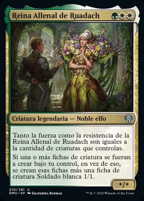 Reina Allenal de Ruadach (Queen Allenal of Ruadach) - Dominaria United (#210) - Illustrated by Ekaterina Burmak - Magic: The Gathering Card