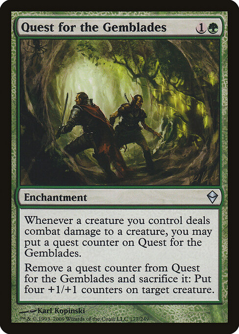 Quest for the Gemblades - Zendikar Magic card