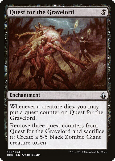 Quest for the Gravelord - Battlebond (#156) - Illustrated by Chris Rahn - Magic: The Gathering Card