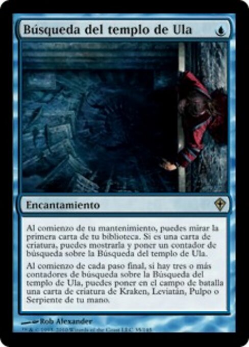 In Cerca del Tempio di Ula (Quest for Ula's Temple) - Worldwake (#35) - Illustrated by Rob Alexander - Magic: The Gathering Card