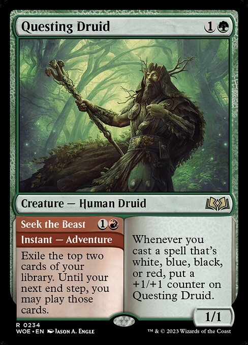 Questing Druid // Seek the Beast - Wilds of Eldraine Magic card