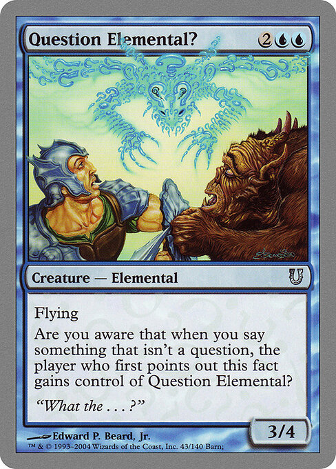 Question Elemental? - Unhinged Magic card